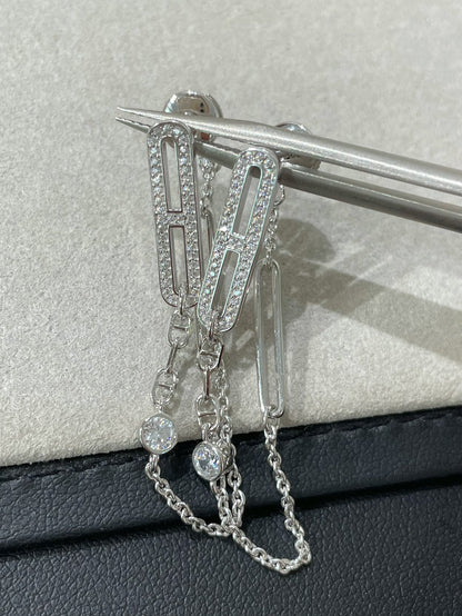 [Regalia jewelry]CHAINE CHAOS DIAMOND DROP EARRINGS