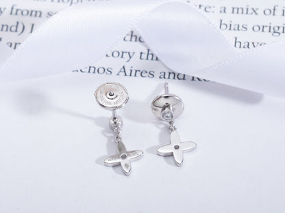 [Regalia jewelry]VIDYLLE SILVER DIAMOND MINI DROP EARRINGS