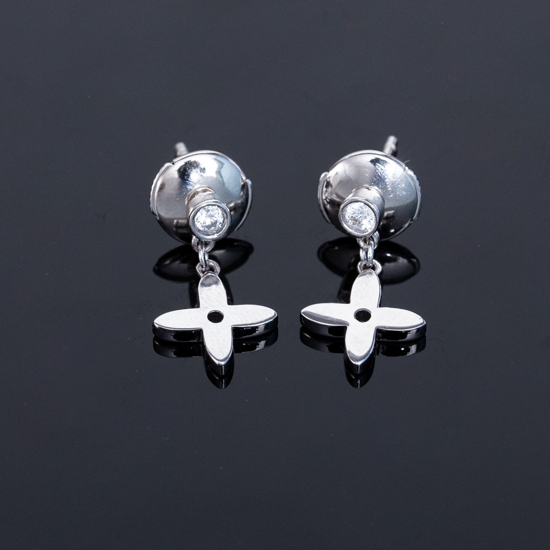 [Regalia jewelry]VIDYLLE SILVER DIAMOND MINI DROP EARRINGS