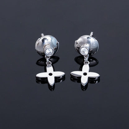 [Regalia jewelry]VIDYLLE SILVER DIAMOND MINI DROP EARRINGS