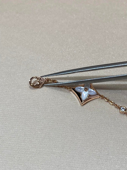 [Regalia jewelry]STAR 4 MOTIF MOP DIAMOND PINK GOLD BRACELET