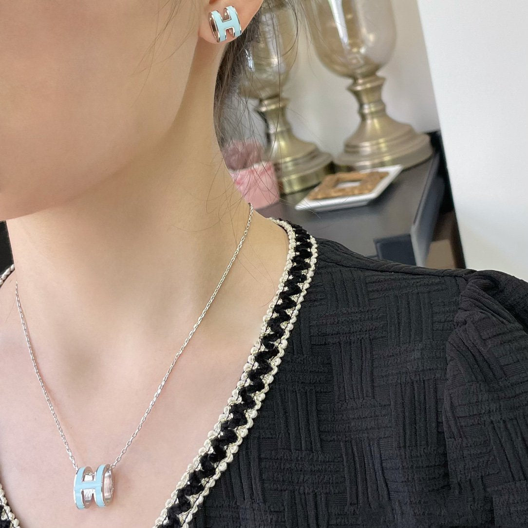 [Regalia jewelry]POP H SKY BLUE NECKLACE