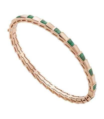 [Regalia jewelry]SERPENTI BRACELET PINK GOLD MALACHITE
