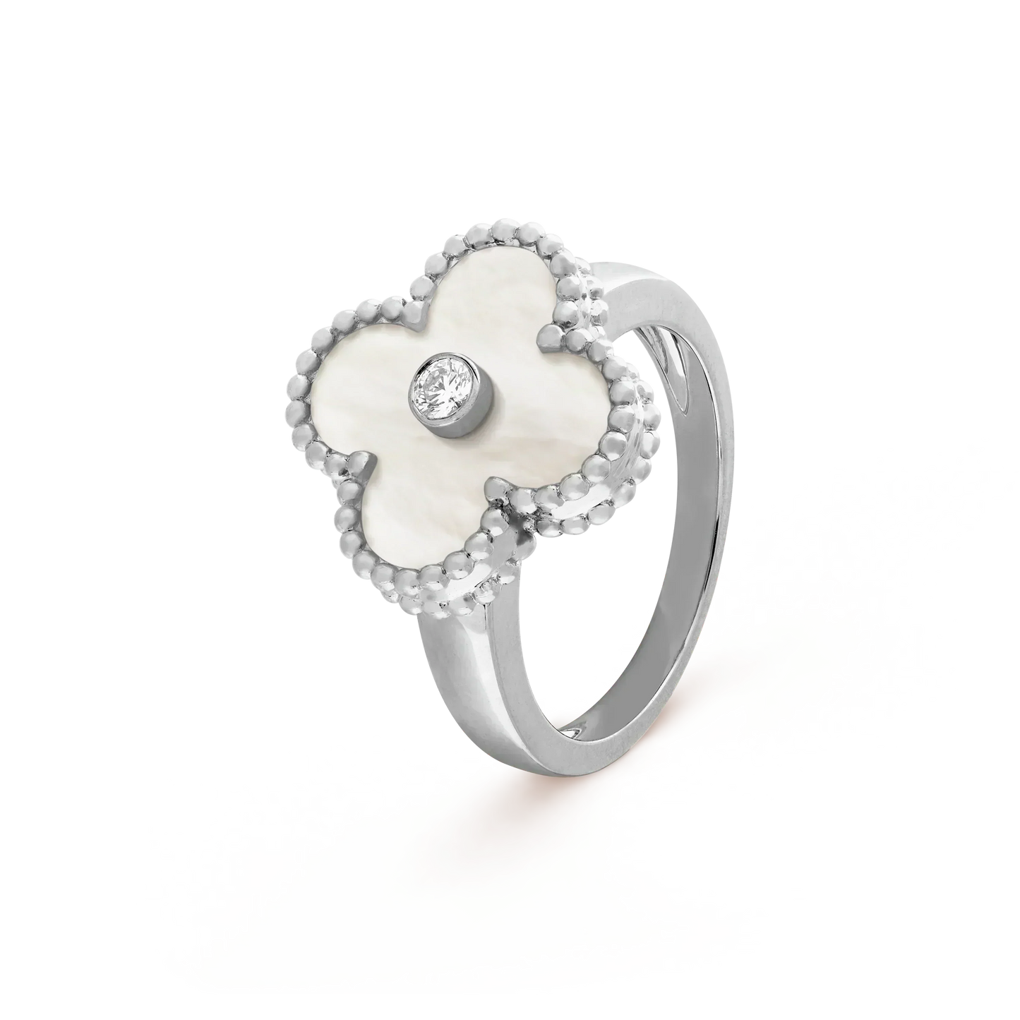[Regalia jewelry]CLOVER SILVER MOP DIAMOND RING