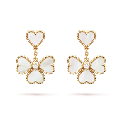 [Regalia jewelry]CLOVER SWEET WHITE MOP EARRINGS