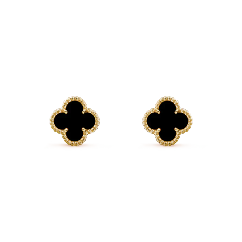 [Regalia jewelry]CLOVER MINI 9.5MM BLACK MOP EARRINGS