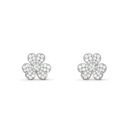 [Regalia jewelry]CLOVER COMOS DIAMOND EARRINGS SILVER