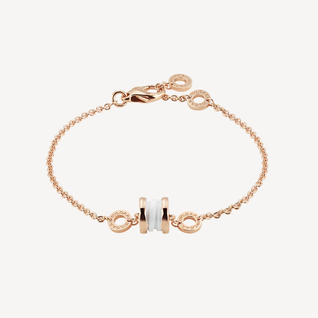 [Regalia jewelry]ZERO 1 SOFT PINK GOLD AND WHITE CERAMIC BRACELET