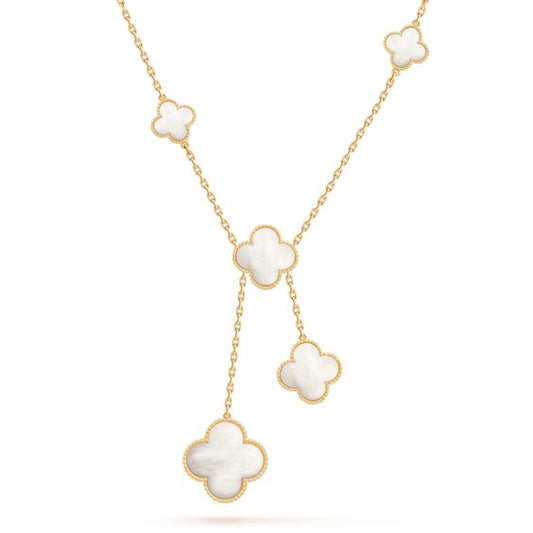 [Regalia jewelry]CLOVER MOTHER OF PEARL NECKLACE 6 MOTIF