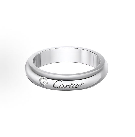 C PLATINUM 1 DIAMOND RING SILVER