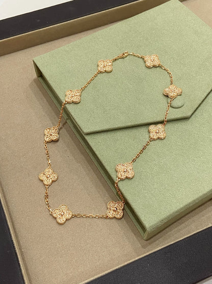 [Regalia jewelry]CLOVERS THE 10-MOTIFS NECKLACE