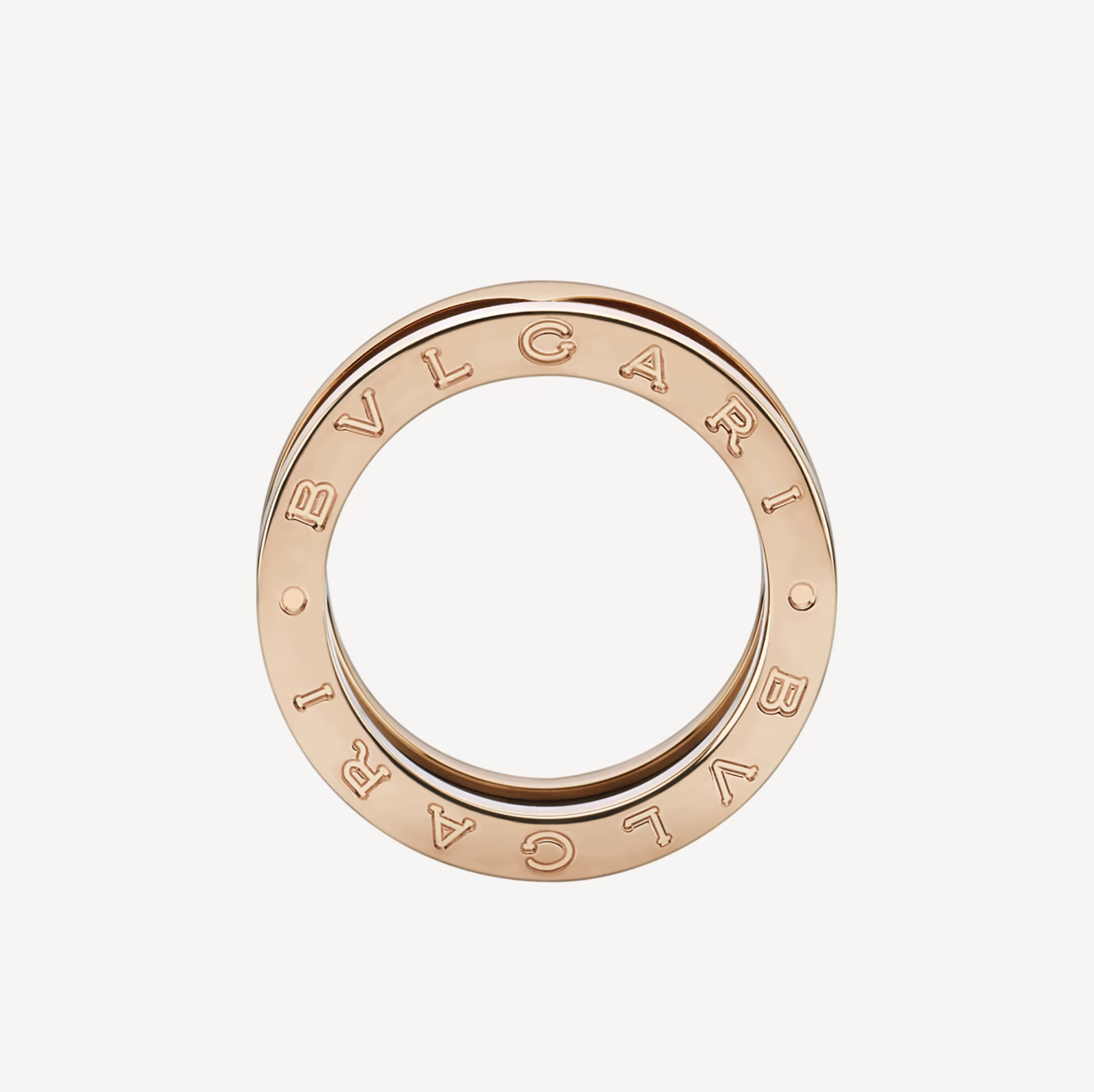 [Regalia jewelry]ZERO 1 TWO-BAND LOOPS AND BLACK CERAMIC PINK GOLD RING