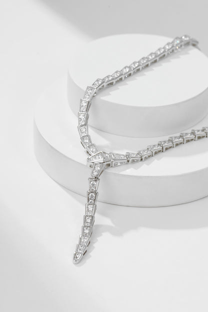 [Regalia jewelry]SERPENTI NECKLACE SILVER DIAMOND