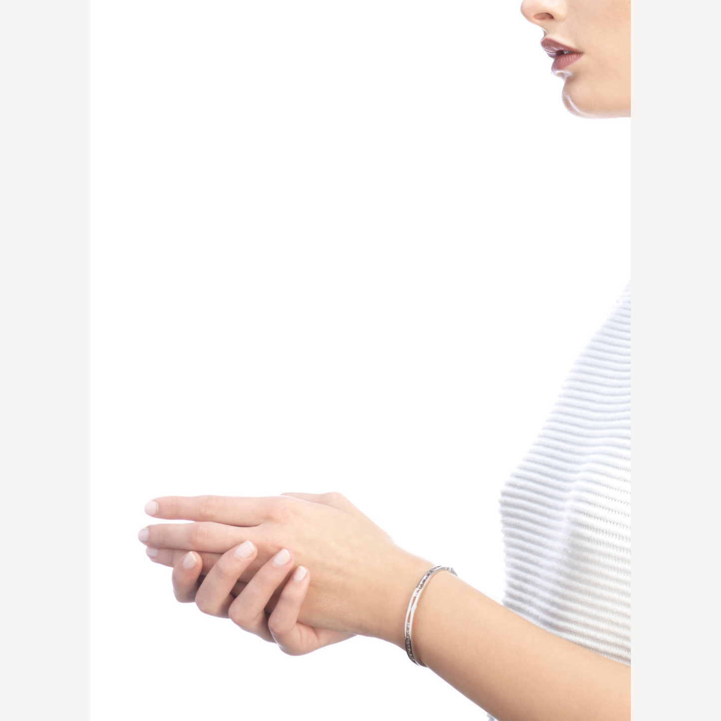 [Regalia jewelry]ZERO 1 SPIRAL LOGO SILVER BRACELET