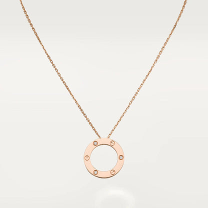 [Regalia jewelry]LOVE NECKLACE 16MM 3 DIAMONDS