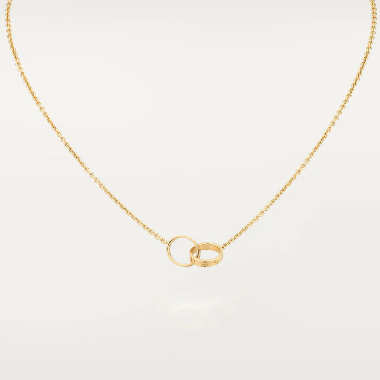 [Regalia jewelry]LOVE NECKLACE DOUBLE RING GOLD