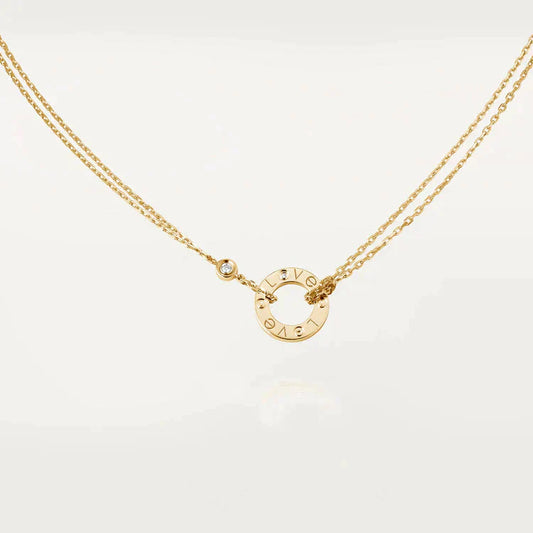 [Regalia jewelry]LOVE NECKLACE 16MM 2 DIAMONDS