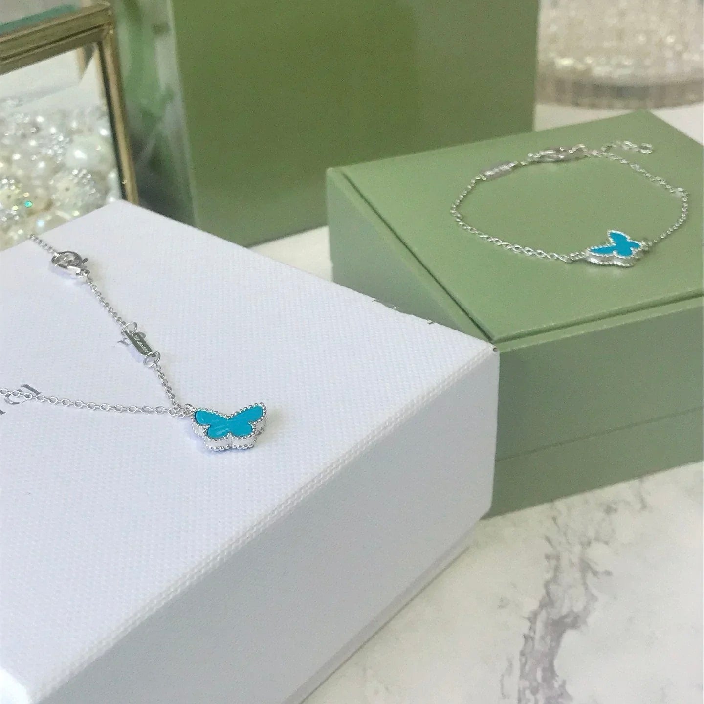 [Regalia jewelry]BUTTERFLY TURQUOISE BUTTERFLY BRACELET SILVER