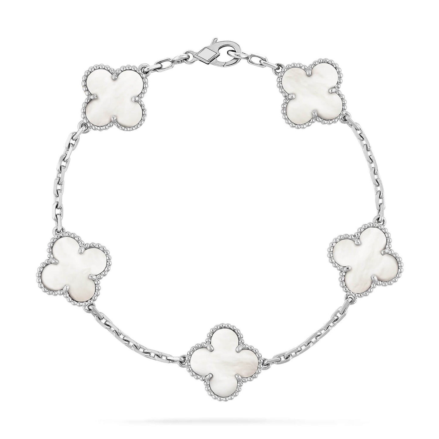[Regalia jewelry]CLOVER SILVER MOP 5 MOTIF BRACELET