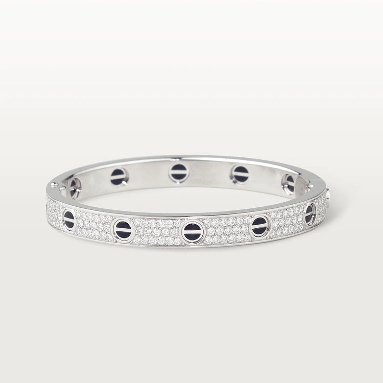 [Regalia jewelry]LOVE BRACELET 6.1MM DIAMOND-PAVED CERAMIC