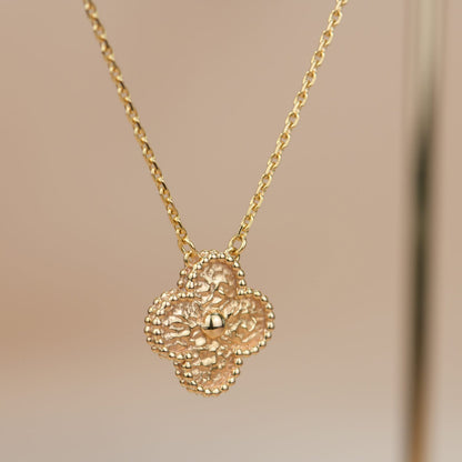 [Regalia jewelry]CLOVER 15MM  BRONZING NECKLACE