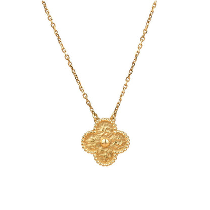 [Regalia jewelry]CLOVER 15MM  BRONZING NECKLACE