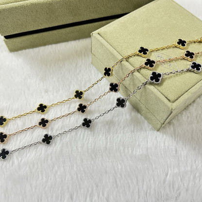 [Regalia jewelry]CLOVER 6 MOTIF  ONYXS BRACELET