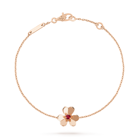 [Regalia jewelry]FRIVOLE GOLD FLOWER PINK MALACHITE BRACELET