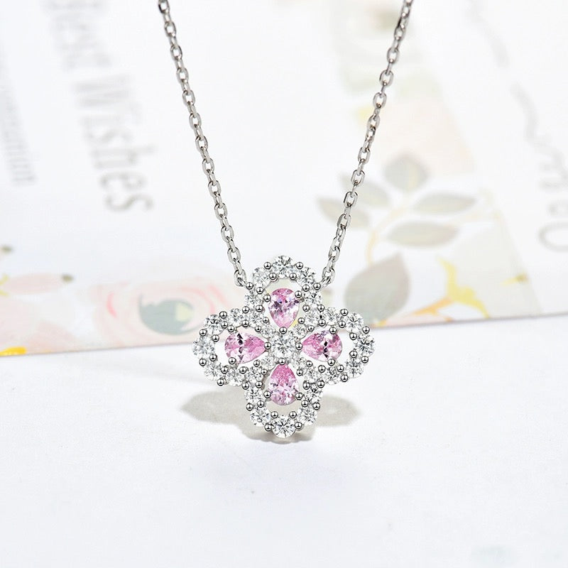 [Regalia jewelry]LOOP NECKLACE FULL MOTIF DIAMOND 16MM MULTIPLE COLORS