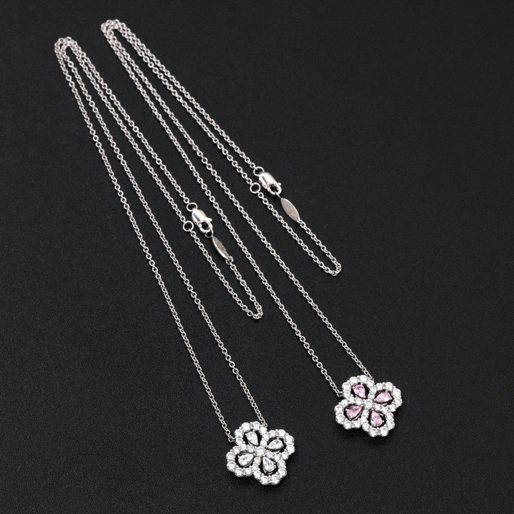 [Regalia jewelry]LOOP NECKLACE FULL MOTIF DIAMOND 16MM MULTIPLE COLORS