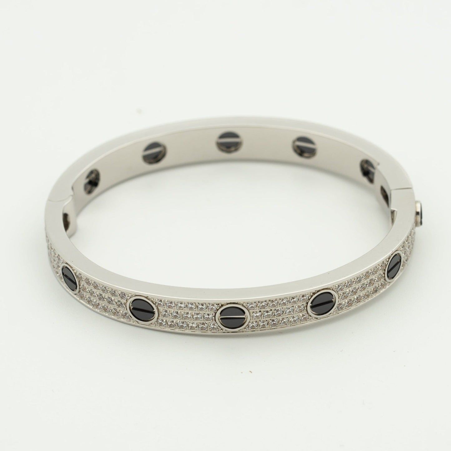 [Regalia jewelry]LOVE BRACELET 6.1MM DIAMOND-PAVED CERAMIC