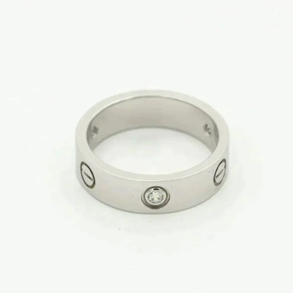 [Regalia jewelry]LOVE RING 5.5MM 3 DIAMONDS SILVER