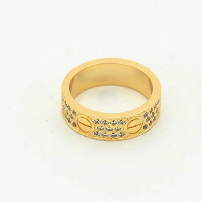 [Regalia jewelry]LOVE RING 5.5MM DIAMONDS PAVED