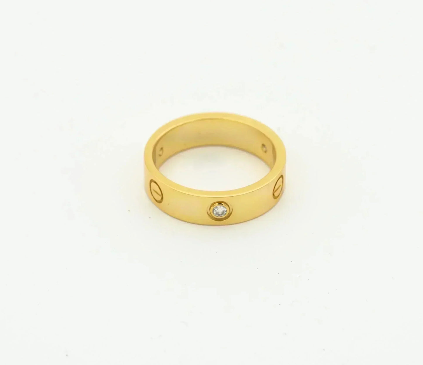 [Regalia jewelry]LOVE RING 4MM 1 DIAMOND GOLD