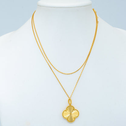 [Regalia jewelry]CLOVER 25MM PEDANT NECKLACE GOLD