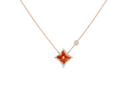 [Regalia jewelry]STAR NECKLACE PINK GOLD 1 DIAMOND