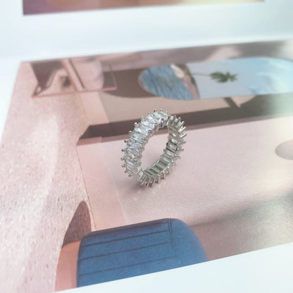 [Regalia jewelry]Unique Colorful Radiant Cut RIng