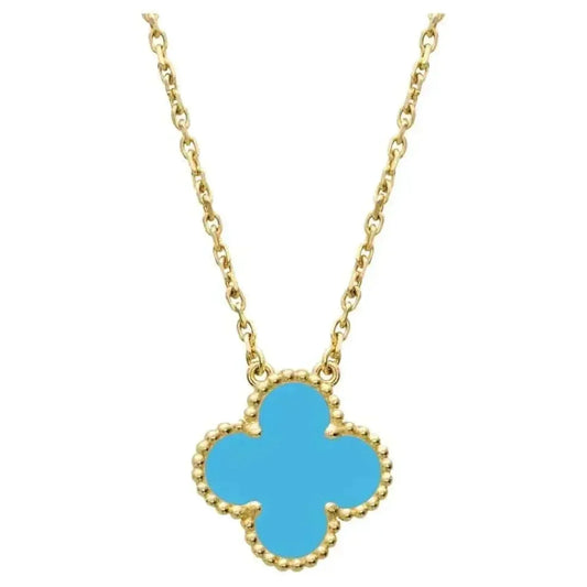 [Regalia jewelry]CLOVER 15MM VINTAGE TURQUOISE NECKLACE