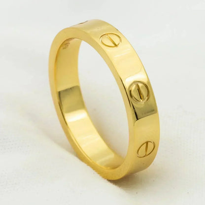 [Regalia jewelry]LOVE RING 4MM 1 DIAMOND GOLD