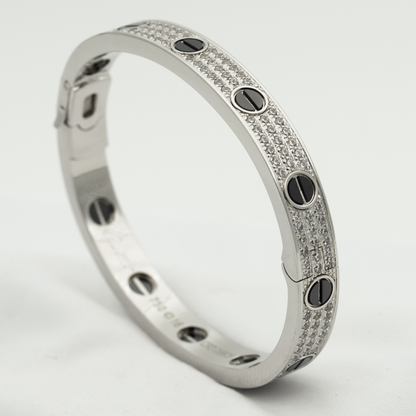 [Regalia jewelry]LOVE BRACELET 6.1MM DIAMOND-PAVED CERAMIC