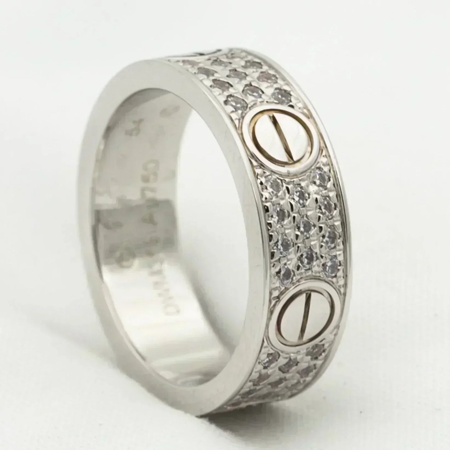 [Regalia jewelry]LOVE RING 5.5MM DIAMONDS PAVED