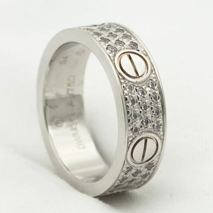[Regalia jewelry]LOVE RING 5.5MM DIAMONDS PAVED