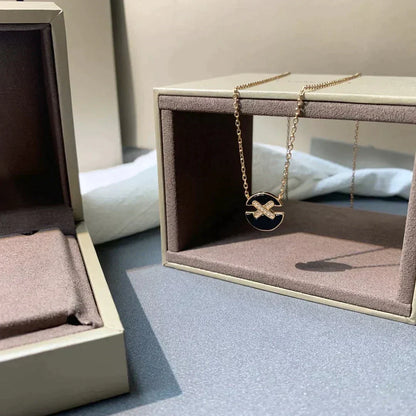 [Regalia jewelry]JEUX DE ROSE GOLD DIAMOND NECKLACE