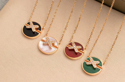 [Regalia jewelry]JEUX DE ROSE GOLD DIAMOND NECKLACE