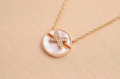 [Regalia jewelry]JEUX DE ROSE GOLD DIAMOND NECKLACE