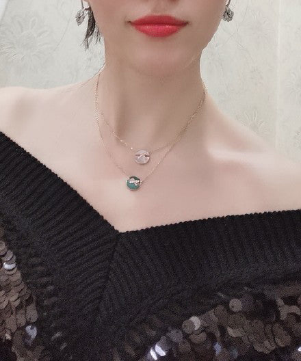 [Regalia jewelry]JEUX DE ROSE GOLD DIAMOND NECKLACE