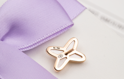 [Regalia jewelry]JEUX DE WHITE MOP ROSE GOLD DIAMOND EARRINGS