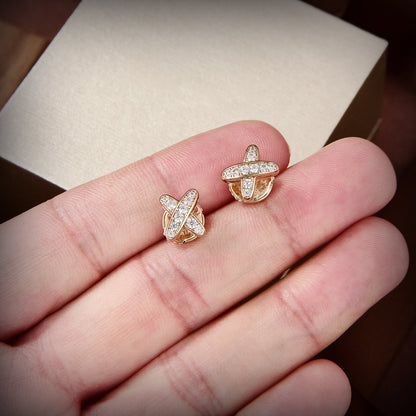 [Regalia jewelry]JEUX DE GOLD DIAMOND EARRINGS