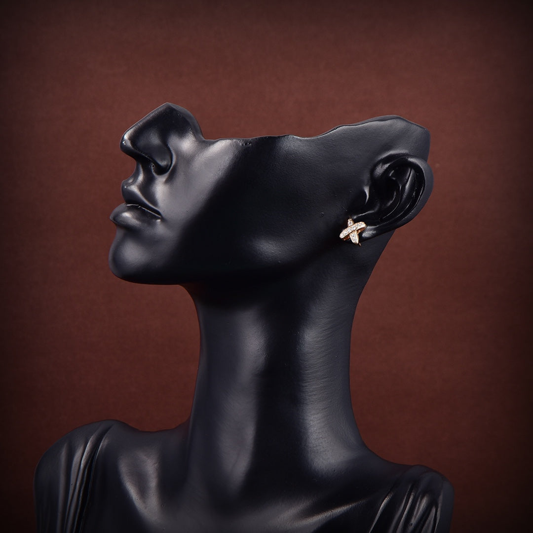 [Regalia jewelry]JEUX DE GOLD DIAMOND EARRINGS