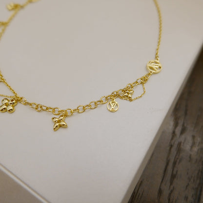 [Regalia jewelry]BLOOMING SUPPLE NECKLACE BRASS